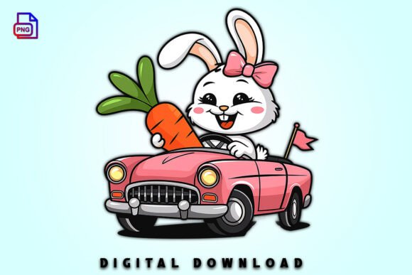 Download Pastel Easter Bunny Clipart Car PNG - Art Collection