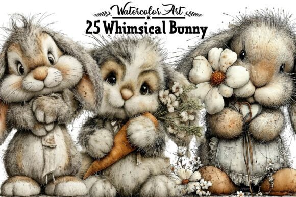Download Whimsical Bunny Clipart - Art Collection