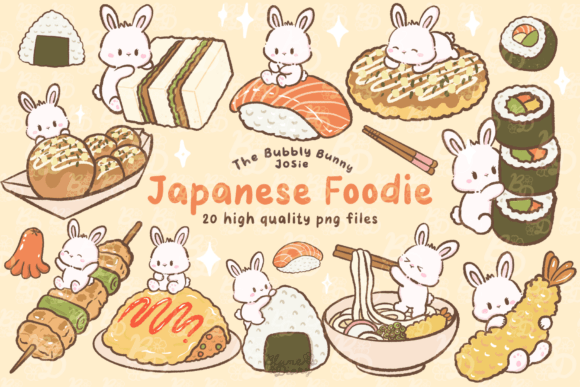 Download Kawaii Japanese Food Bunny Clipart - Art Collection