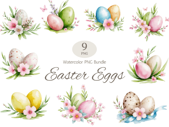 Download Easter Egg Clipart Bundle PNGs - Art Collection