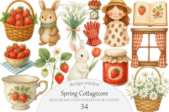 Download Spring Cottagecore Clipart - Art Collection