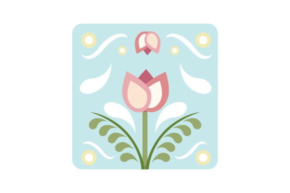 Download Spring Florals with Vines, Folk Art Style - Art Collection