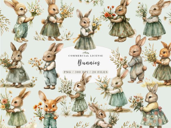Download Rabbit Painting, Cute Bunny Clipart - Cute bunny clipart Collection