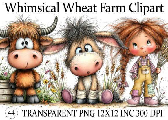 Download Whimsical Wheat Farm PNG Clipart - Art Collection