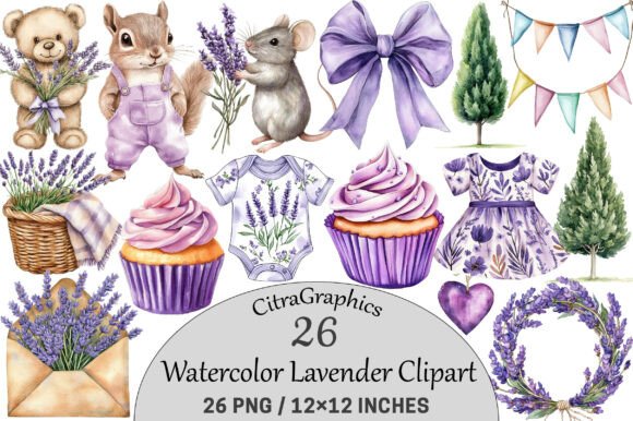 Download Watercolor Lavender Clipart. - Art Collection