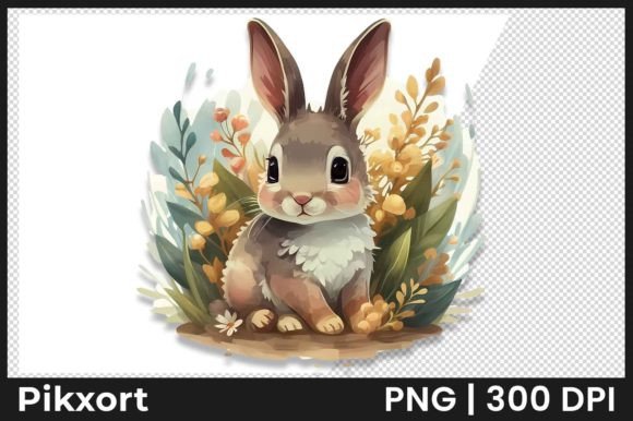 Download Vintage Easter PNG with Bunny Clipart - Art Collection