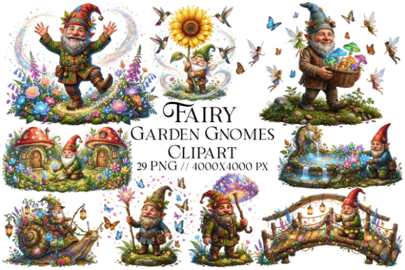 Download Fairy Garden Gnomes Clipart PNG - Art Collection