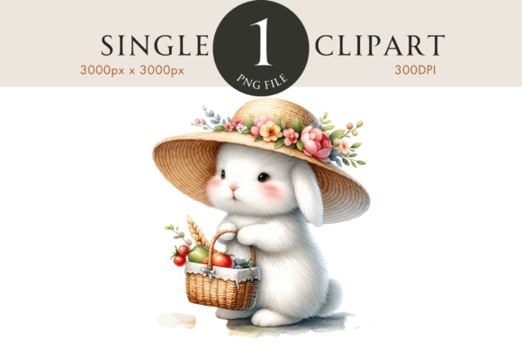 Download Spring Bunny Clipart Watercolor PNG - Art Collection
