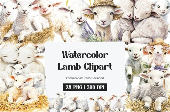 Download Watercolor Lamb Clipart - Art Collection