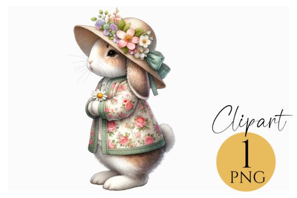 Download Spring Bunny Clipart Cottagecore PNG - Art Collection