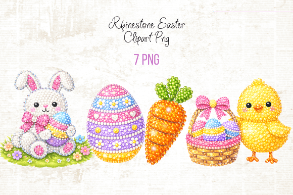 Download Rhinestone Easter Clipart PNG - Art Collection