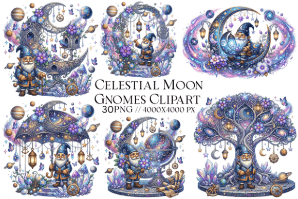 Download Celestial Moon Gnomes Clipart - Art Collection