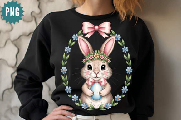 Download Cute Easter Rabbit Clipart PNG Design - Art Collection