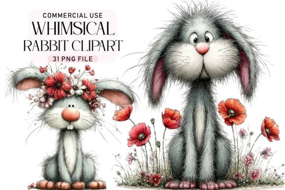 Download Whimsical Rabbit Clipart - Art Collection