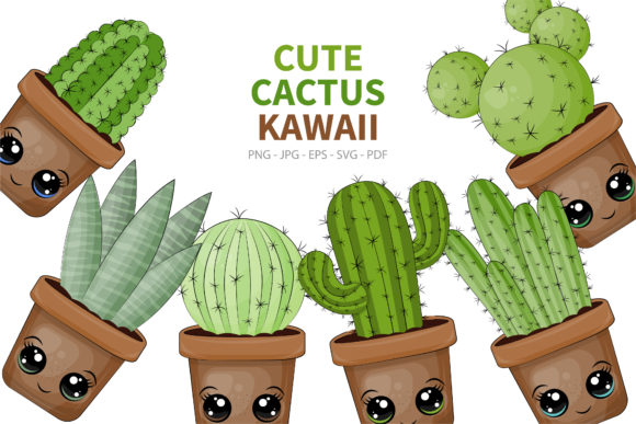 Download Cartoon Cactus Kawaii, Clipart Cactus - Art Collection