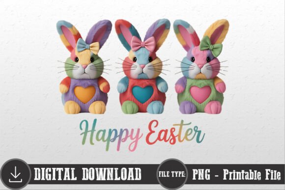 Download Faux Latch Hook Easter Bunny PNG Clipart - Art Collection