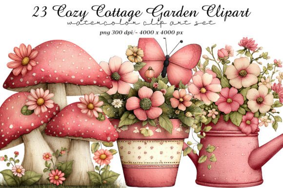 Download Cozy Cottage Garden Clipart - Art Collection