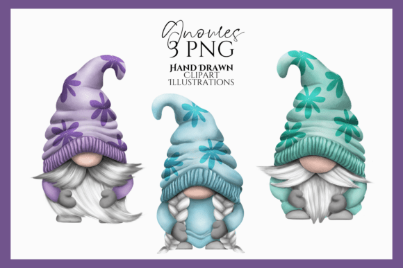 Download Floral Gnome PNG Clipart Set for Crafts - Art Collection