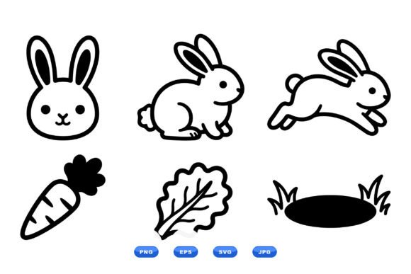 Download Cute Bunny SVG Clipart Pack - Art Collection