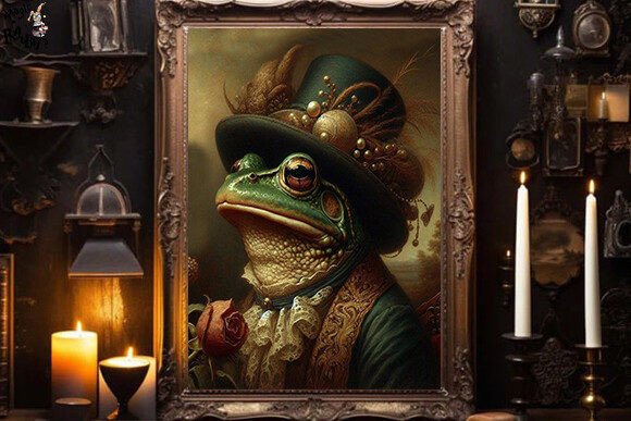 Download Frog Victorian Portrait ,Animal Wall Art - Art Collection