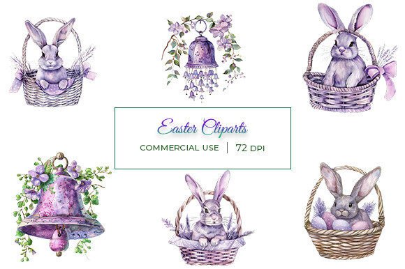 Download Watercolor Easter Cliparts - Art Collection