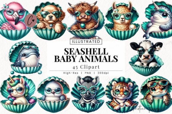 Download Seashell Baby Animals Clipart, Beach PNG - Art Collection
