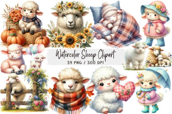 Download Watercolor Sheep Clipart - Art Collection