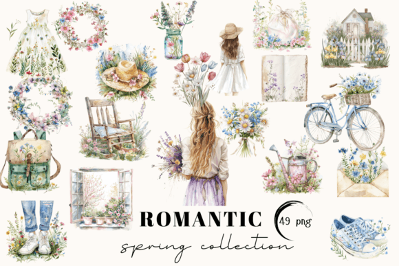 Download Watercolor Spring Clipart, Cottagecore - Art Collection