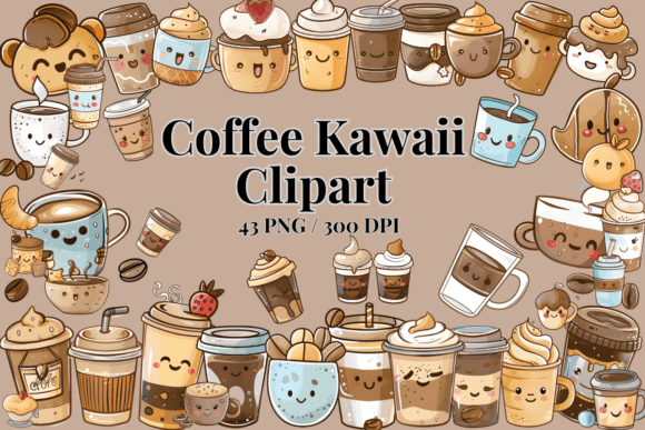 Download Coffee Kawaii Clipart / Cute PNG Cartoon - Art Collection