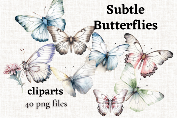 Download Delicate Butterflies Clipart Bundle - Art Collection
