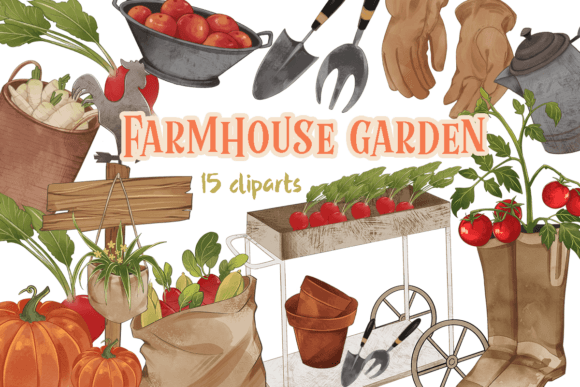 Download Farmhouse Garden Greenery Clipart - Art Collection