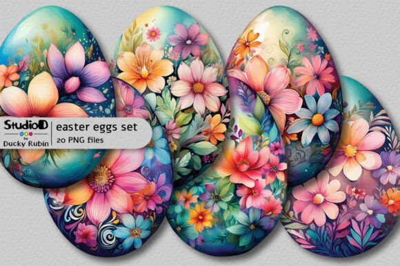 Download Watercolor Eggs Clipart Set - Floral - Art Collection