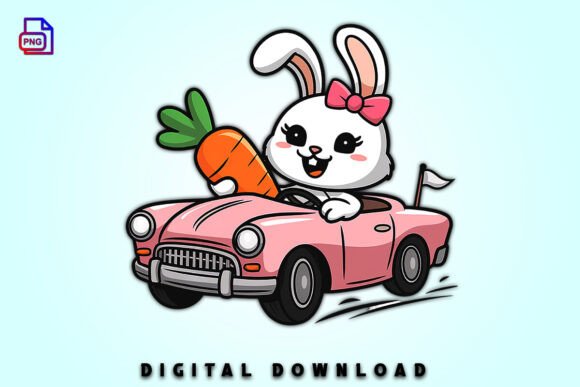 Download Pastel Easter Bunny Clipart Car PNG - Art Collection