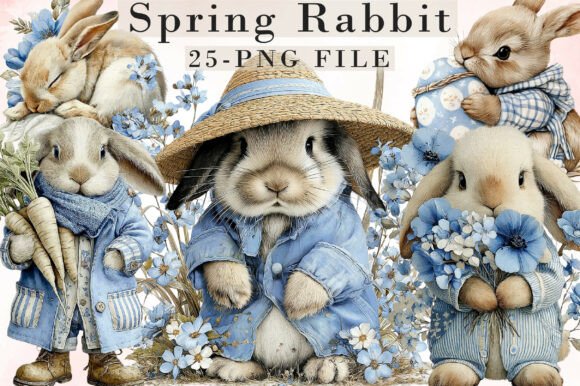 Download Watercolor Spring Rabbit Clipart - Art Collection